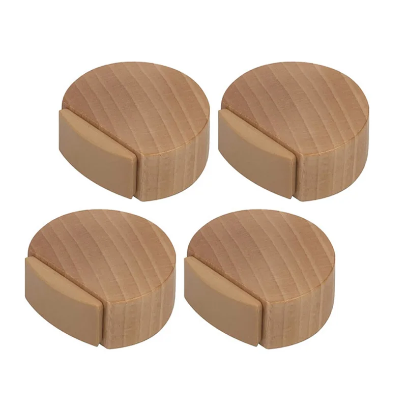 

Door Stopper Wood Cylindrical Floor Mount Door Stop Bumper Non-magnetic Holder Catch Double-Sided Adhesive Sheets Punch Free