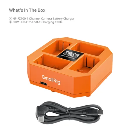 SmallRig 4-канальное зарядное устройство для аккумуляторов Sony NP-FZ100