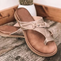 new summer women fashion casual comfortable orthotics slippers correction open toe sandals flat heel flip flops beach shoes
