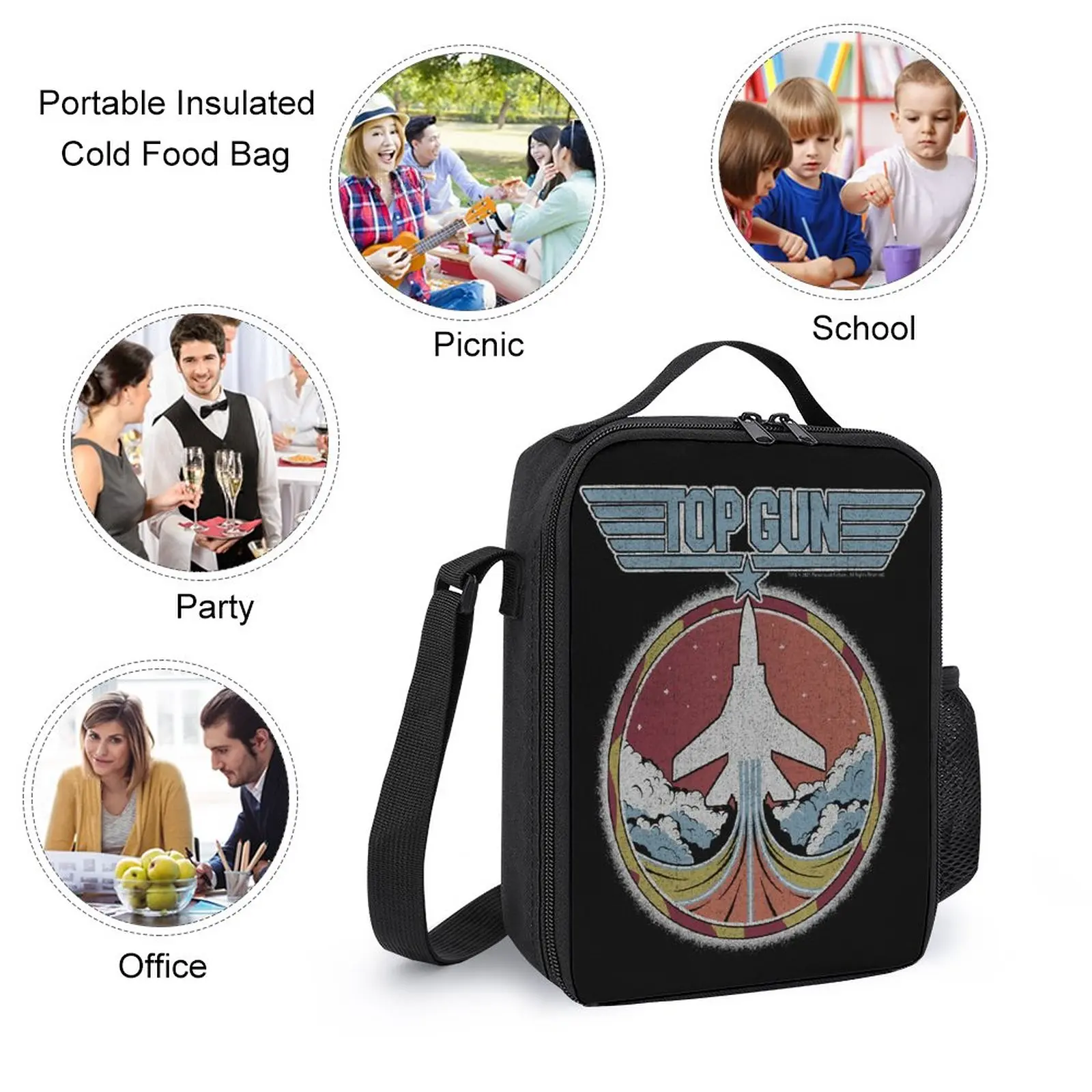 Top Gun Jet пластырь с винтажным логотипом классический набор 3 в 1 17-дюймовый рюкзак