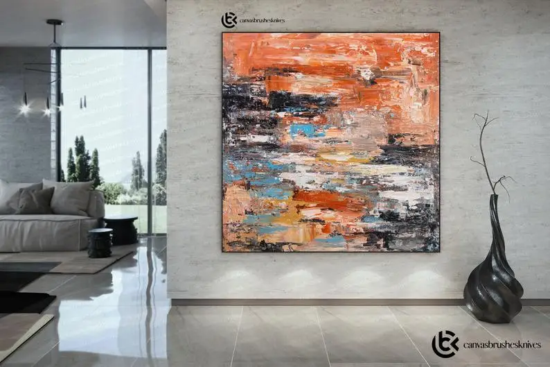 

Original Acrylic Painting Gallery Wall Art - Home Decor, Abstract Canvas Art, Original Painting On Canvas, Living Room Wall Art