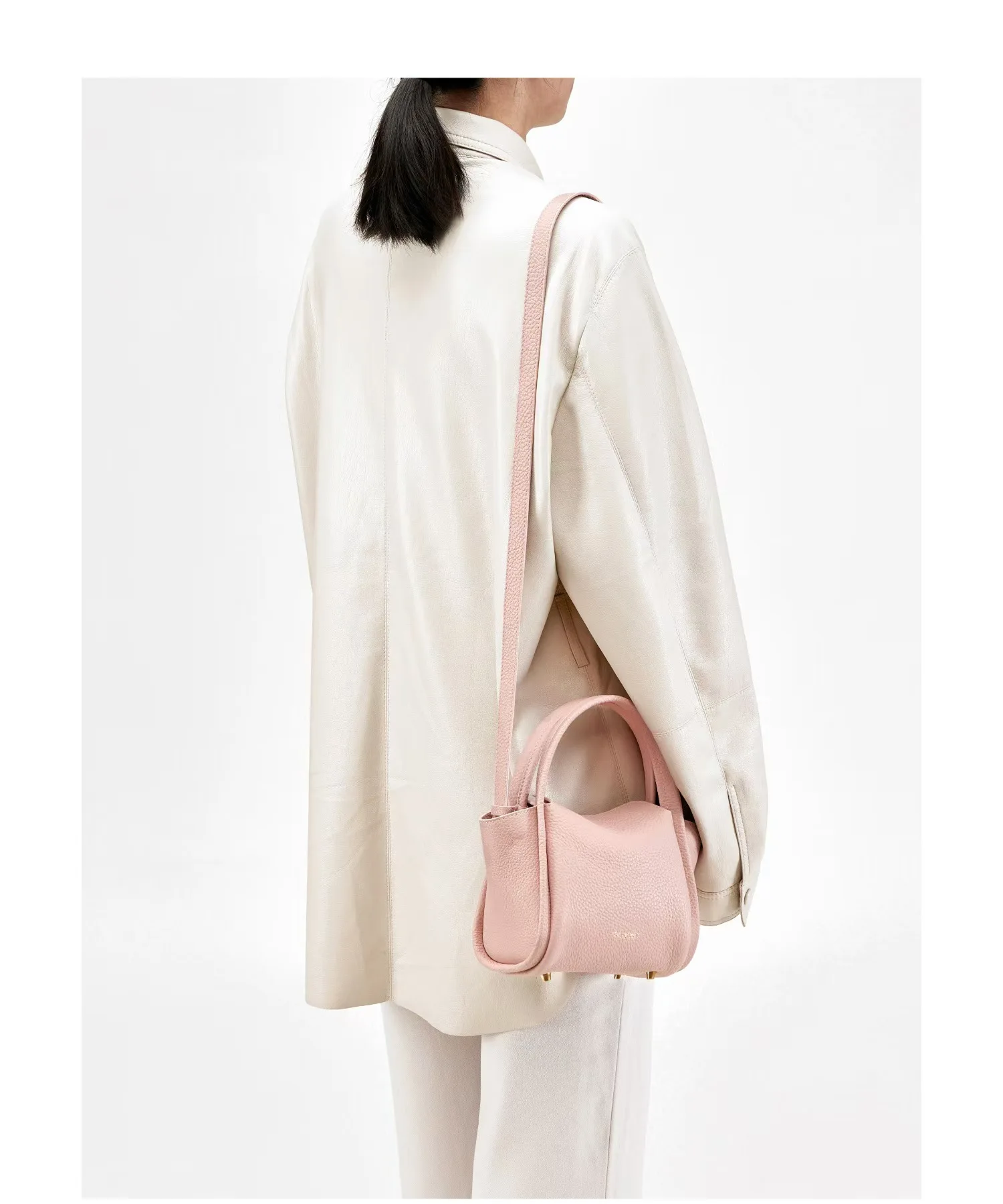 Мини-корзина из натуральной кожи портативная мини-сумка через плечо на одно для