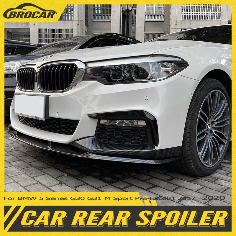 Для BMW 5 серий G30 G31 M Sport Pre-Facelift 2017 2018 2019 углеродное волокно углеродное черное настраиваемое MP передний сепаратор Корпус Комплект