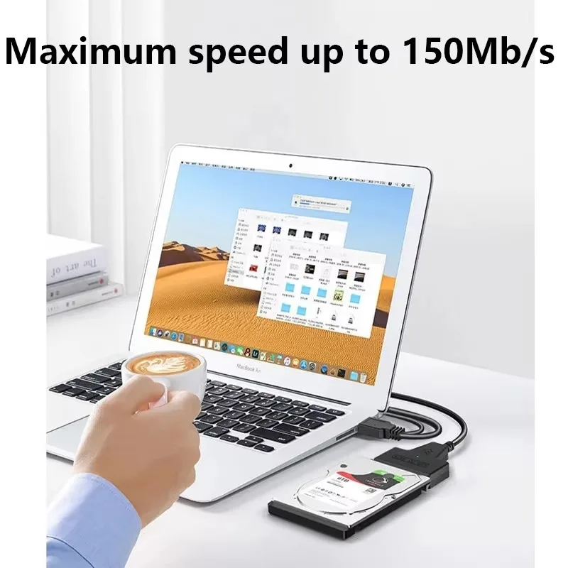 Фото Кабель-конвертер USB3.0 в SATA Жесткий диск HDD SATA в USB 3.0 SATA Устройство чтения жестких дисков для 3,5/2,5-дюймового жесткого диска/SSD с 12 В/2 А №5