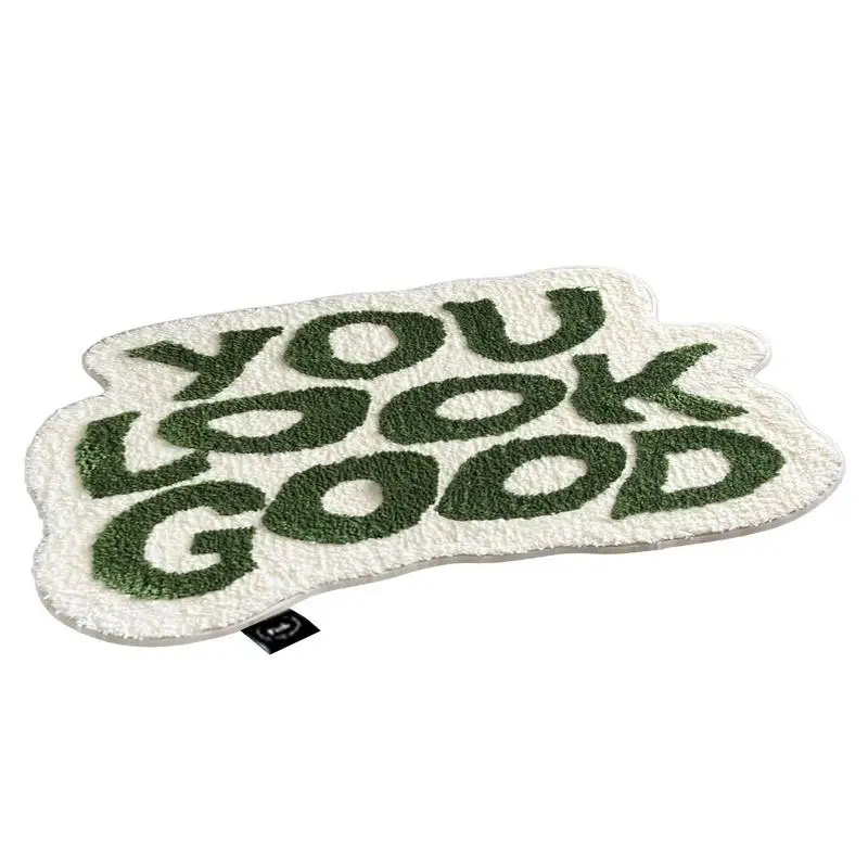 

You Look Good Bath Mat 24.4*31.5in Small Cool Rug Non Slip Microfiber Washable Absorbent Shower Rug Machine Wash Dry Bath Mats