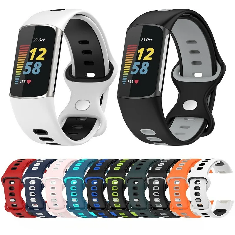 

Replacement Strap For Fitbit Charge 5 Band Silicone Wristband For Fit bit Charge 5 Smart Watch Sport Bracelet Wrist Strap