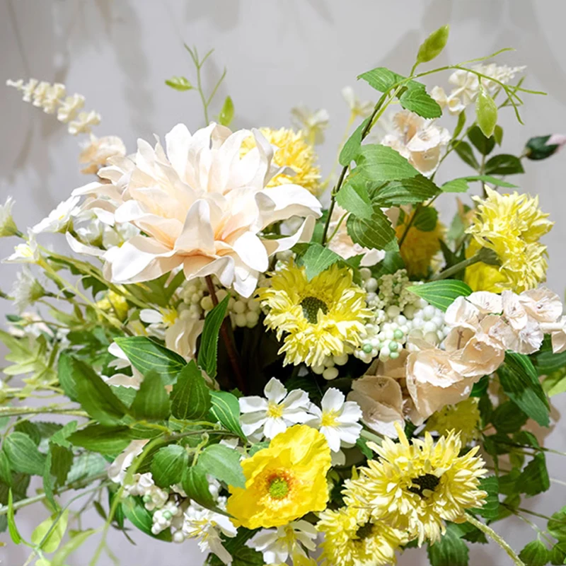 Букет из Искусственных Желтых Цветов в пасторальном стиле украшение для свадьбы