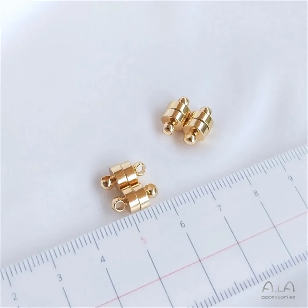 14-каратное позолоченное серебро цилиндрическая сильная магнитная пряжка