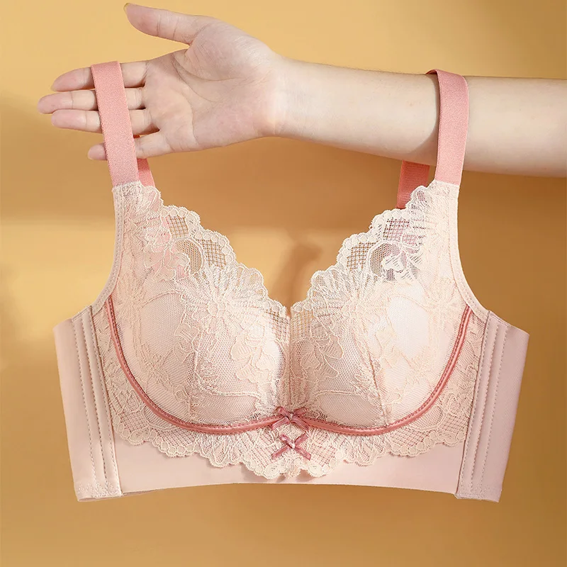 

Lace Small Chest Autumn Winter New Bra No Steel Ring Women Fashion Comfortable Tube Top Ventilate Gather Together Anti-Sag Bra