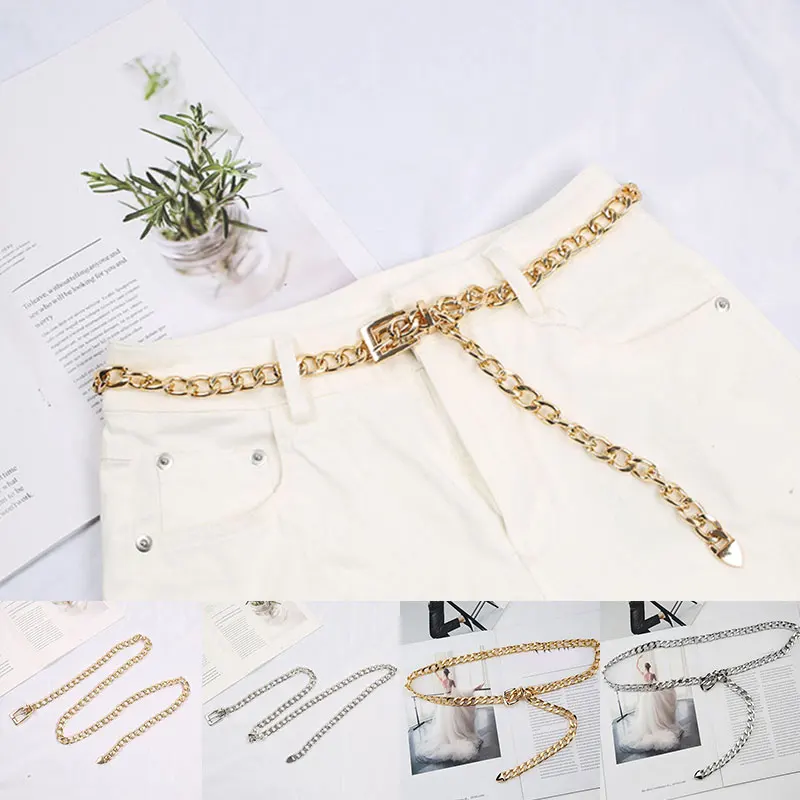 

Женский ремень в стиле панк, металлический пояс золотого цвета в стиле ретро, для джинсов и брюк, пояс в стиле хип-хоп