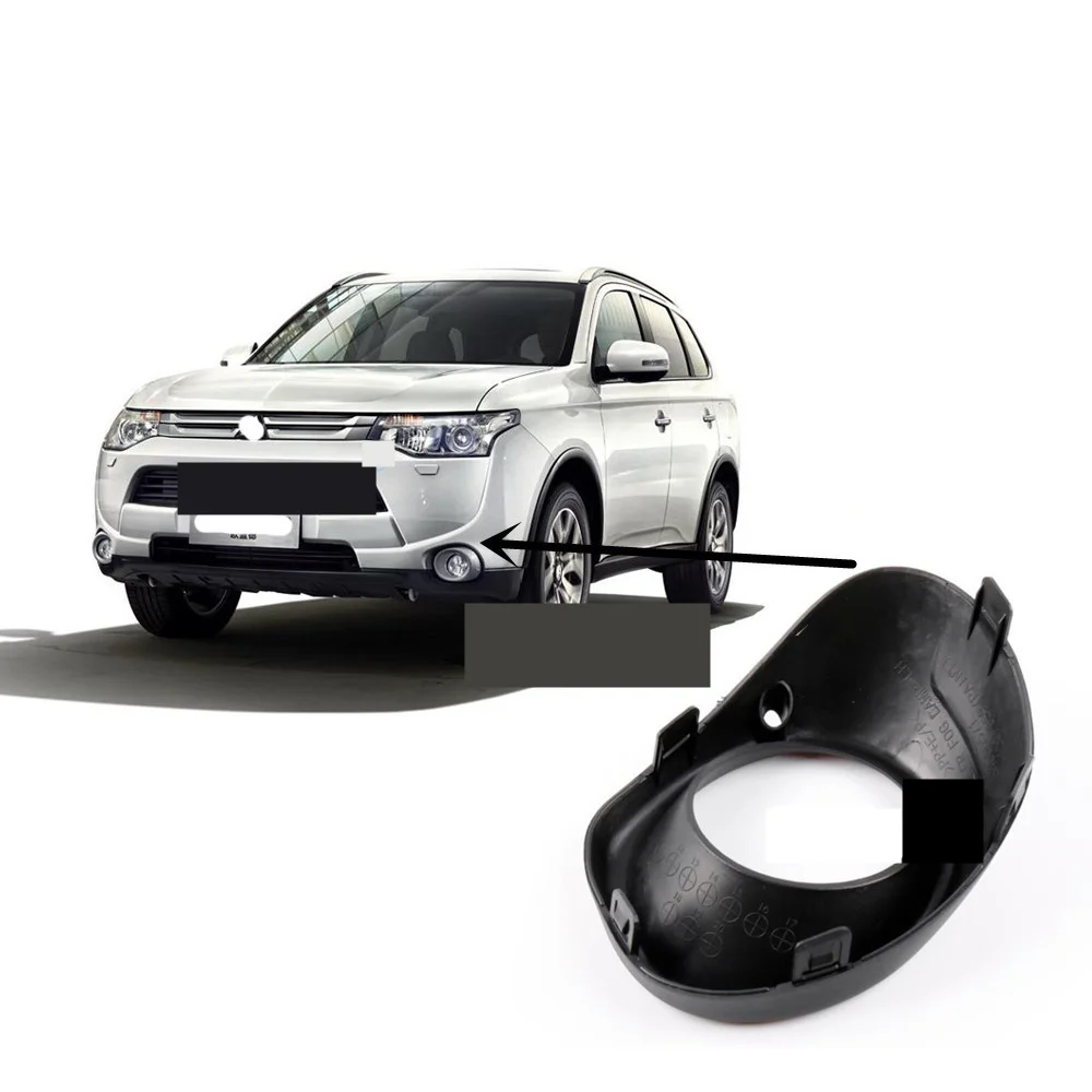 

1 Piece Black Color 2013-2015 Bumper Cover For Outlander Fog Lamp Cover For Airtrek Silver Front Light Cover Black