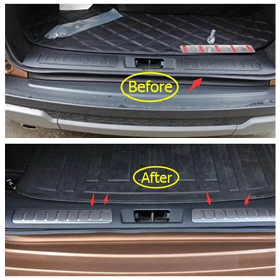 Для Range Rover Evoque 2012-2018 нержавеющая сталь Задний бампер порога защитная пластина