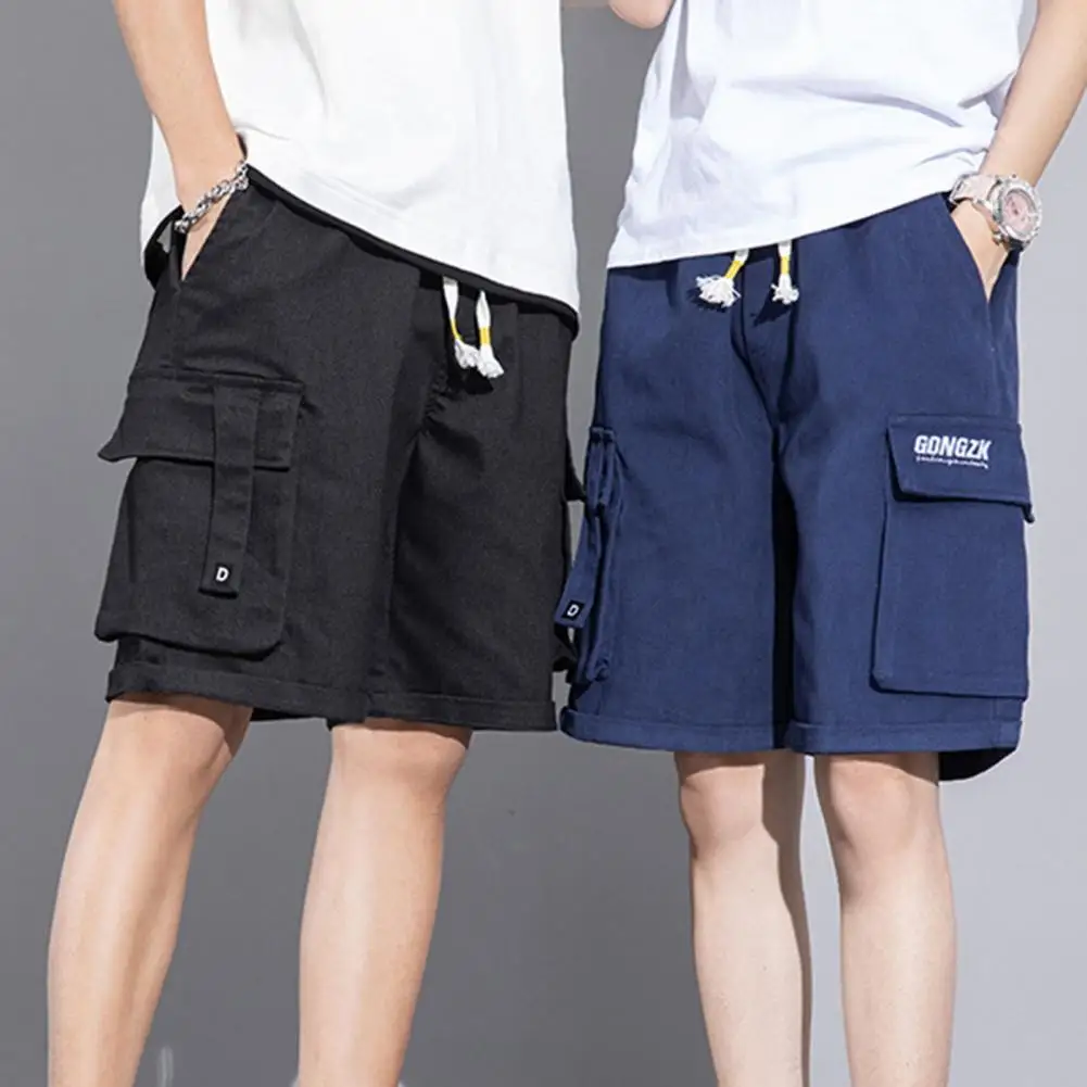 

Мужские повседневные шорты на завязках, однотонные модные шорты в Корейском стиле для бега, лето 2023