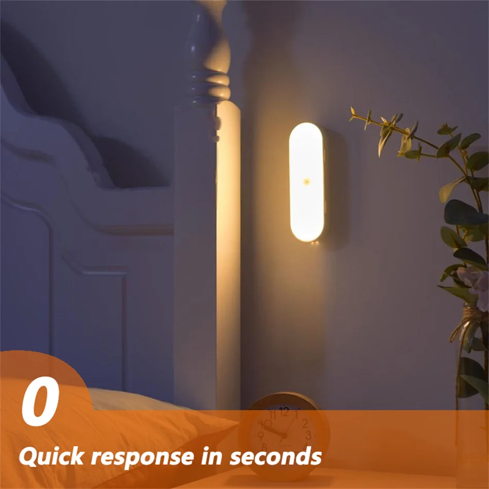 

Human Body Induction Light Intelligent Night Light LED Sound And Light Control Charging Home Wardrobe Aisle Stairs Wireless