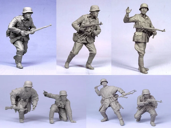 

1:35 Ratio Die-cast Resin 7 Soldiers Of The Need To Assemble And Color By Themselves