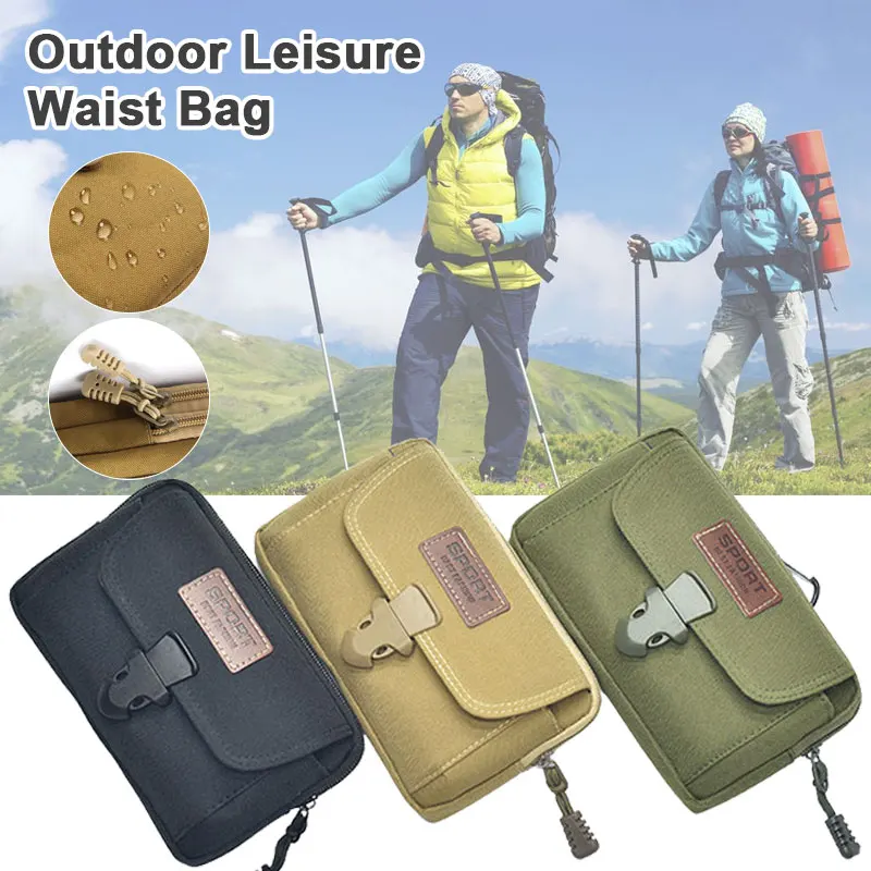 Oxford Cloth Tactical Bag Outdoor Military Men Waist Buckle Phone Pouch Camping Travel Outdoor Leisure Fanny Pack
