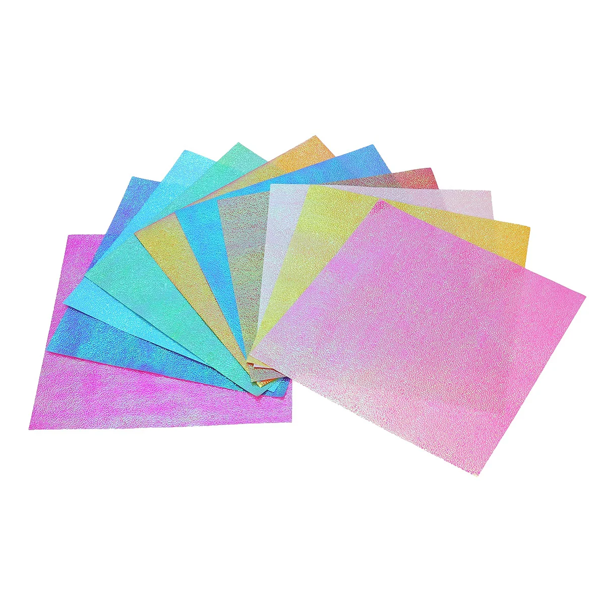 

Paper Origami Square Glitter Folding Iridescent Craft Sheets Kids Colorful Colored Shiny Color Sided Double Decoration