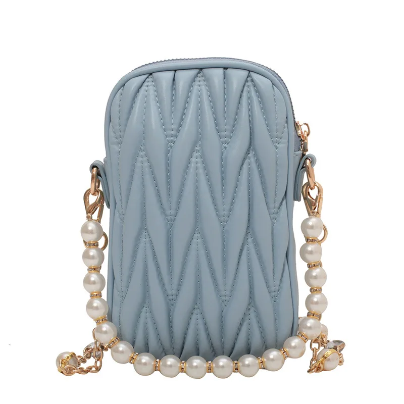 Fashion Small Bag 2023 New Lingge Chain Shoulder Bag Personalized Fashion Versatile Crossbody Street Phone Mouth Red Bag