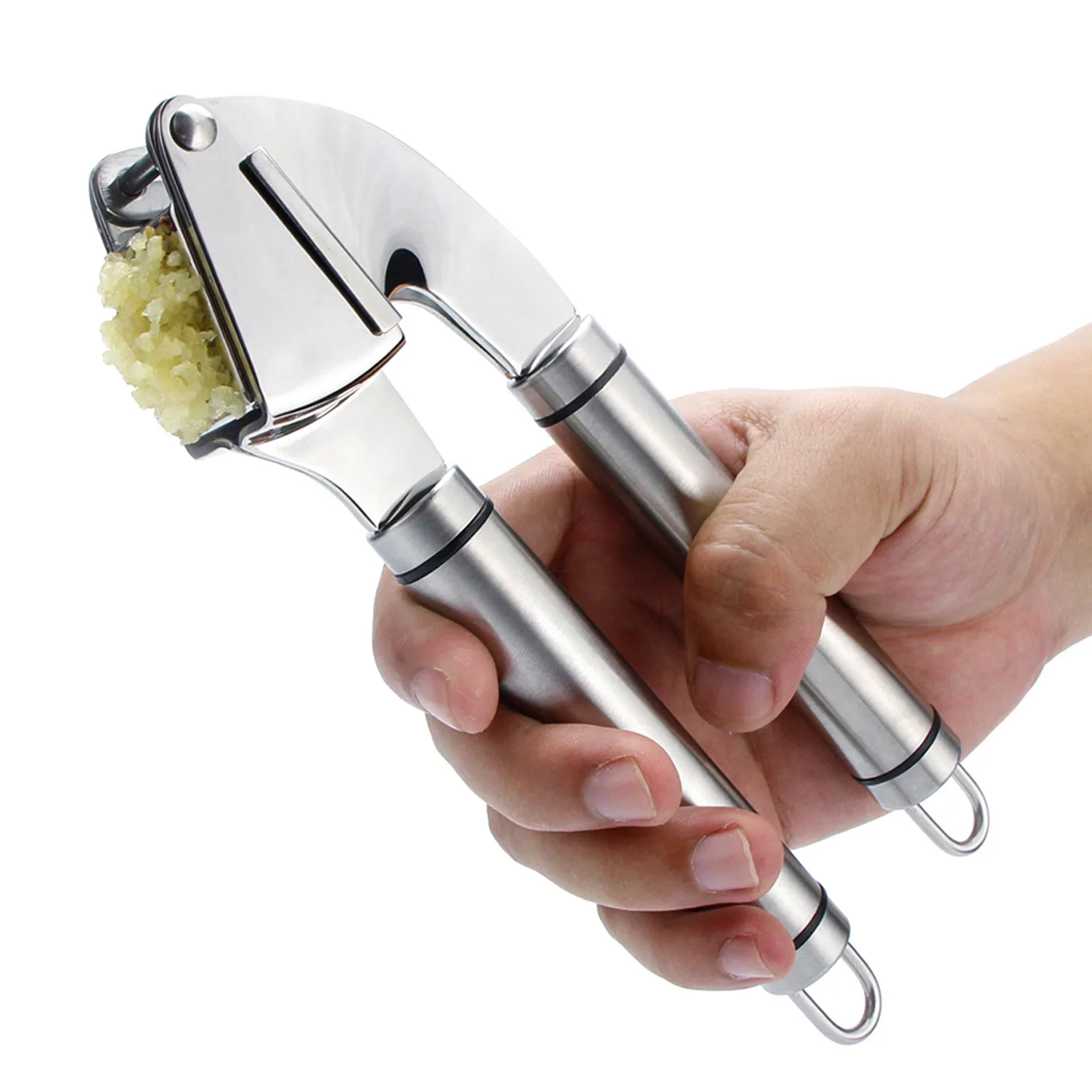 

Garlic Press Garlic Crusher Stainless Steel Mincer Crusher Peeler Set-Professional Grade Professional Garlic Mincer Ginger Press