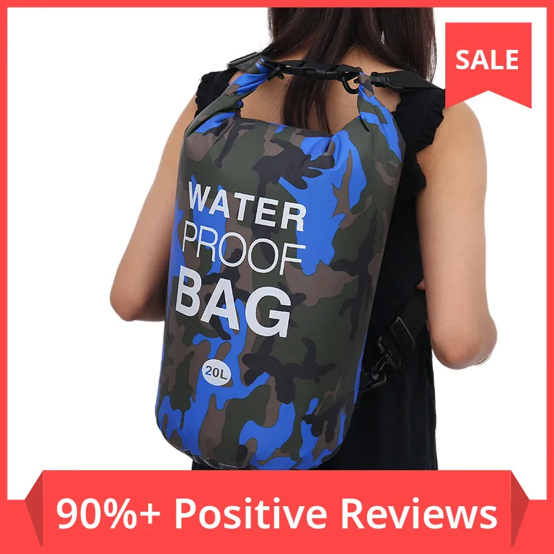 2L-30L Waterproof Dry Bag Camouflage Pond Backpack Dry Sack PVC Swimming Bag for River Trekking Osah Drypack Bolsa Impermeable