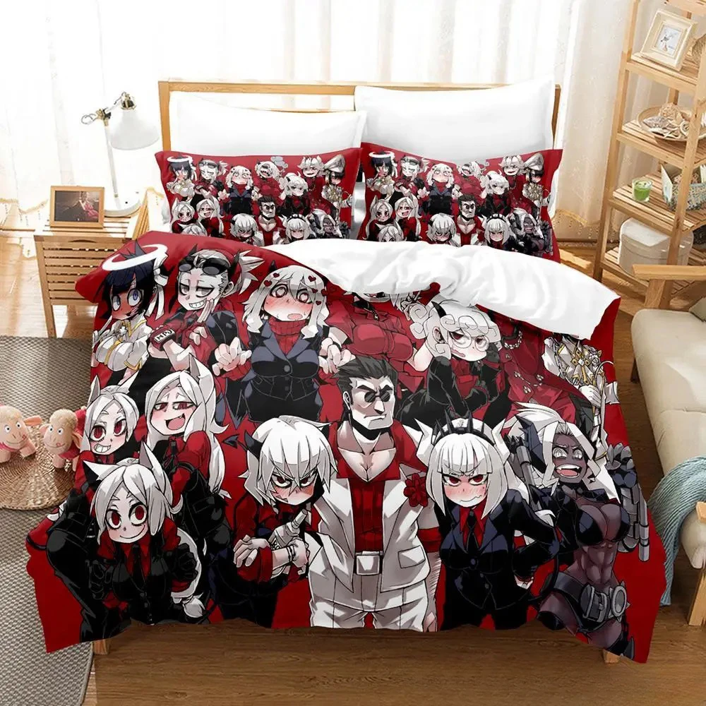 Anime Game Helltaker Bedding Set Duvet Cover Bed Quilt Pillowcase Comforter king Queen Size Boys Adult Home Textiles