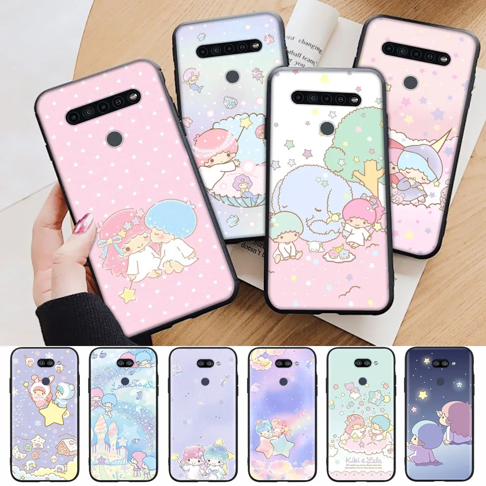 

Черный чехол для iPhone 5 5S SE 6 6S 7 8 Mini 12 11 Pro XR Max Little twin stars