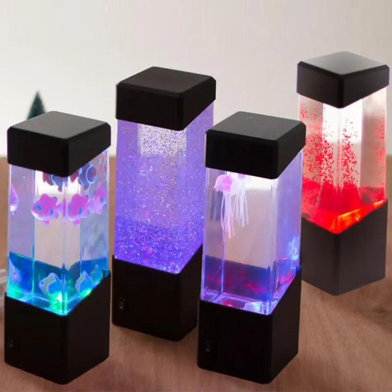 

Jellyfish USB Nightlight Multi-function LED Colorful Color Changing Night Light Simulation Jellyfish Shape Light Home Decoration