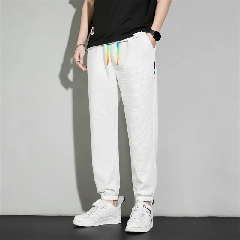 Спортивные модные мужские джоггеры с логотипом на заказ весенние беговые
