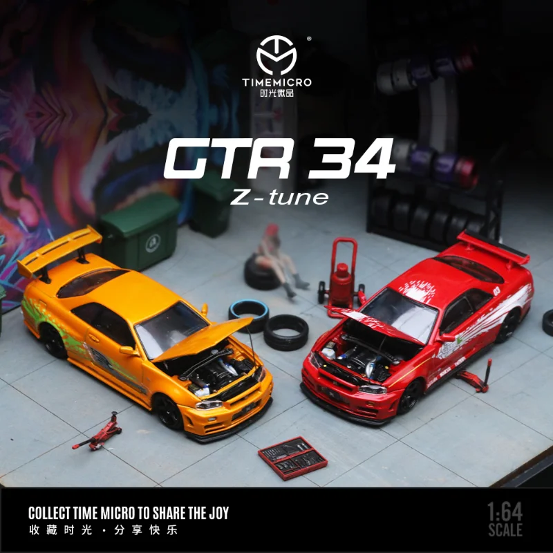 TimeMicro1:64 GTR34 — модель из сплава Fast and Furious