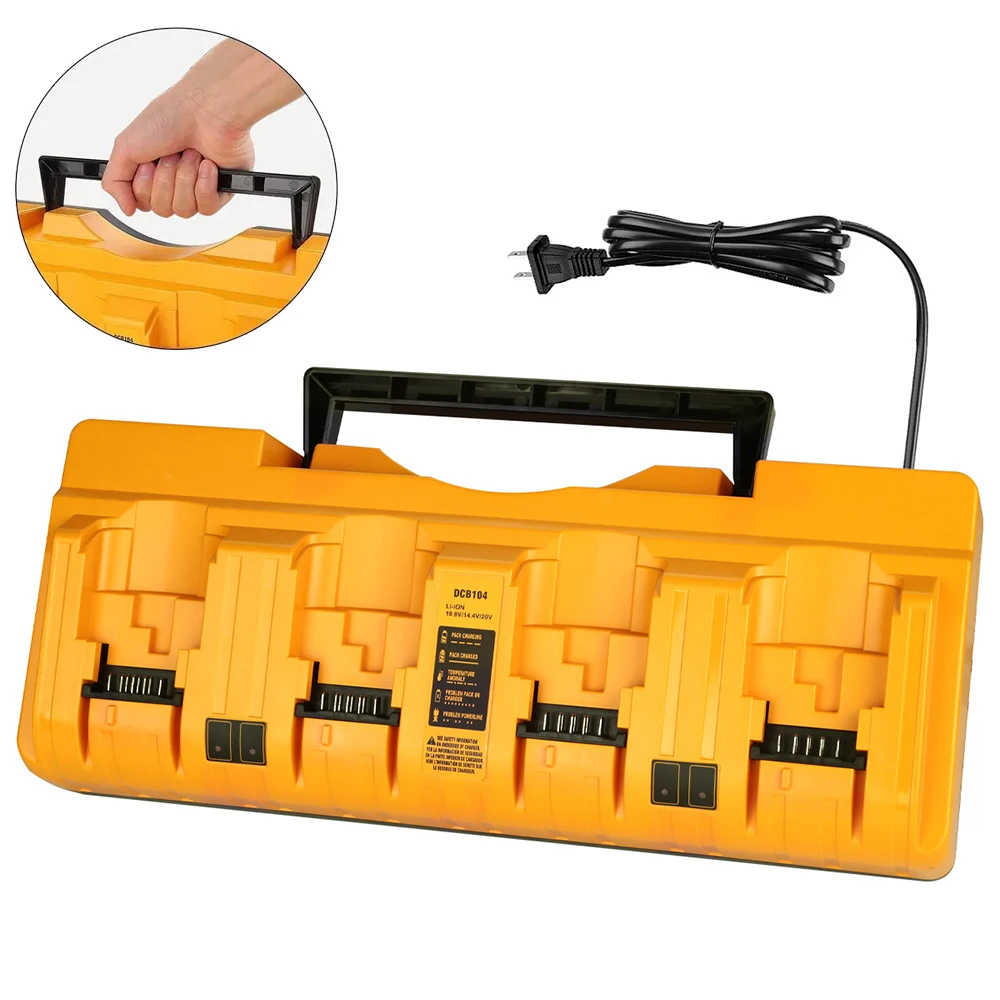 Фото Одновременное быстрое зарядное устройство для Dewalt DCB104, 10,8 в, 12 в, 14,4 в, 18 в, 20 в, FlexVolt 20 в, DCB127, DCB105 №1