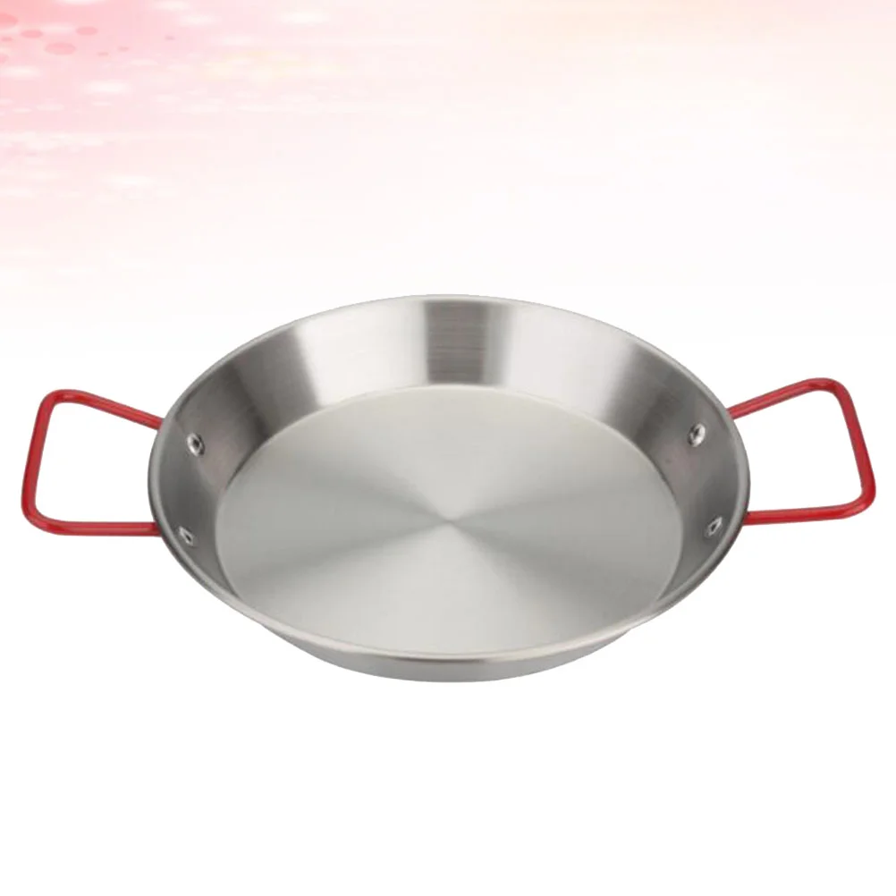 

Pan Frying Paella Steel Stainless Skillet Pans Kitchen Stick Non Spaghetti Cooker Handle Cookware Chicken Pot Egg Nonstick Italy