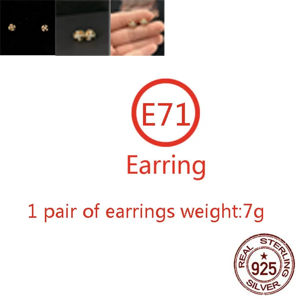 

E71 S925 Pure Silver Ear Stud Personality Punk Hip Hop Style Cross Pattern Inlaid Diamond Jewelry earring