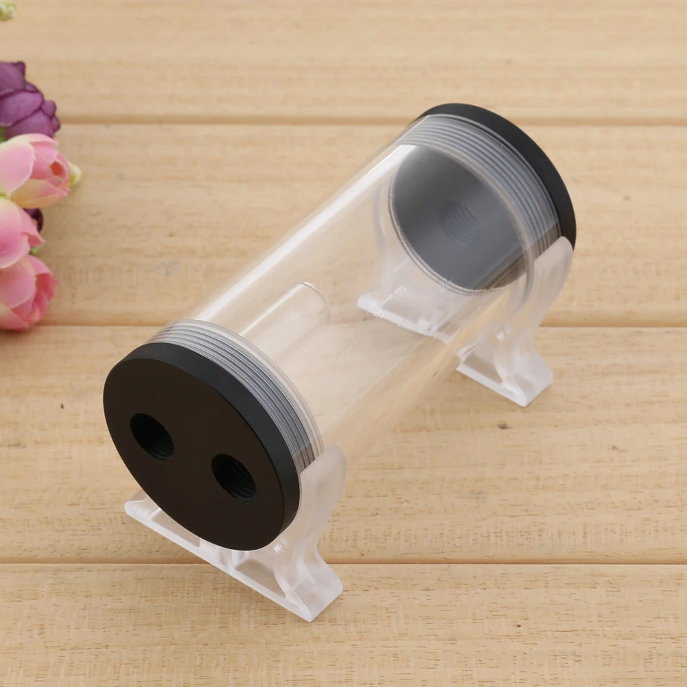 

50mm Diameter Tank G1/4 Thread Cylinder Reservoir Tank for PC Water Cooling with L Shape Metal Buckle Plastic Buckle