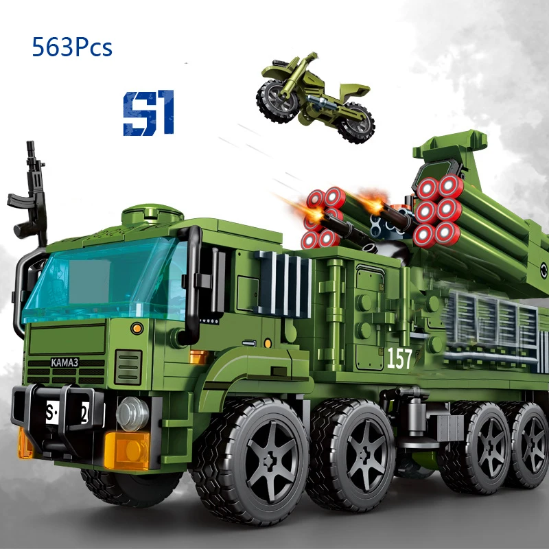 

Военная Модель S1 WW2, армированный автомобиль, артиллерия, коллекционные украшения, строительные блоки, кирпичи, игрушки, подарки