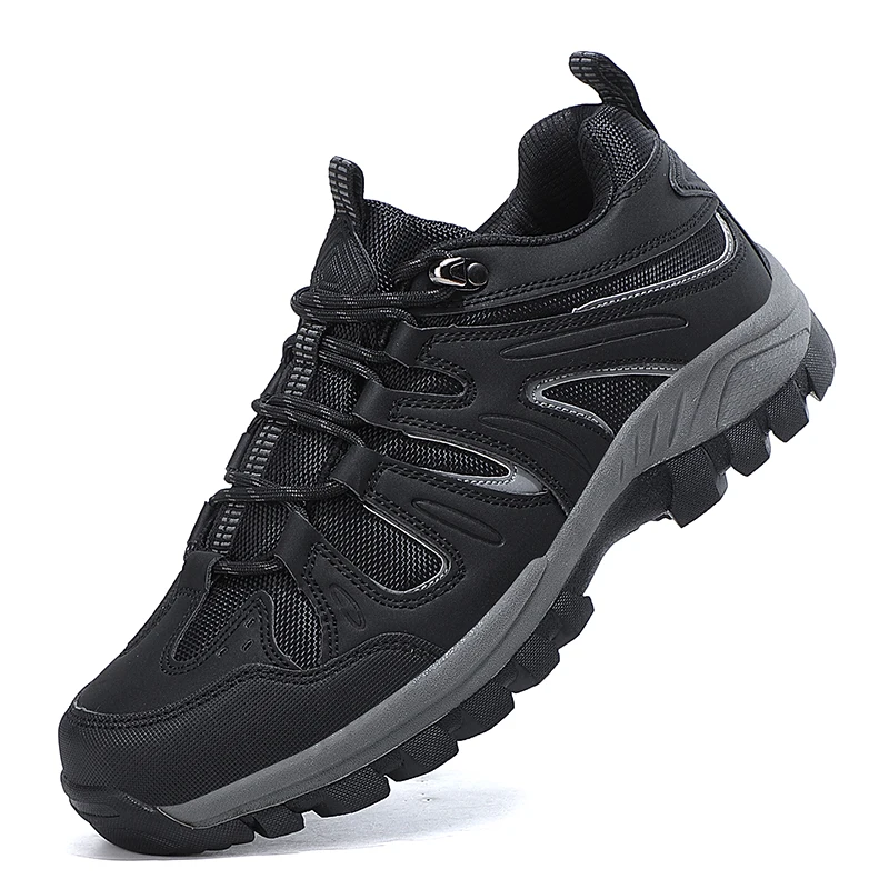 HIKEUP Men Trekking Sneakers Comfortable Waterproof Elevated shoes High Quality Running Shoes Hiking Shoes Male Shoes New Design