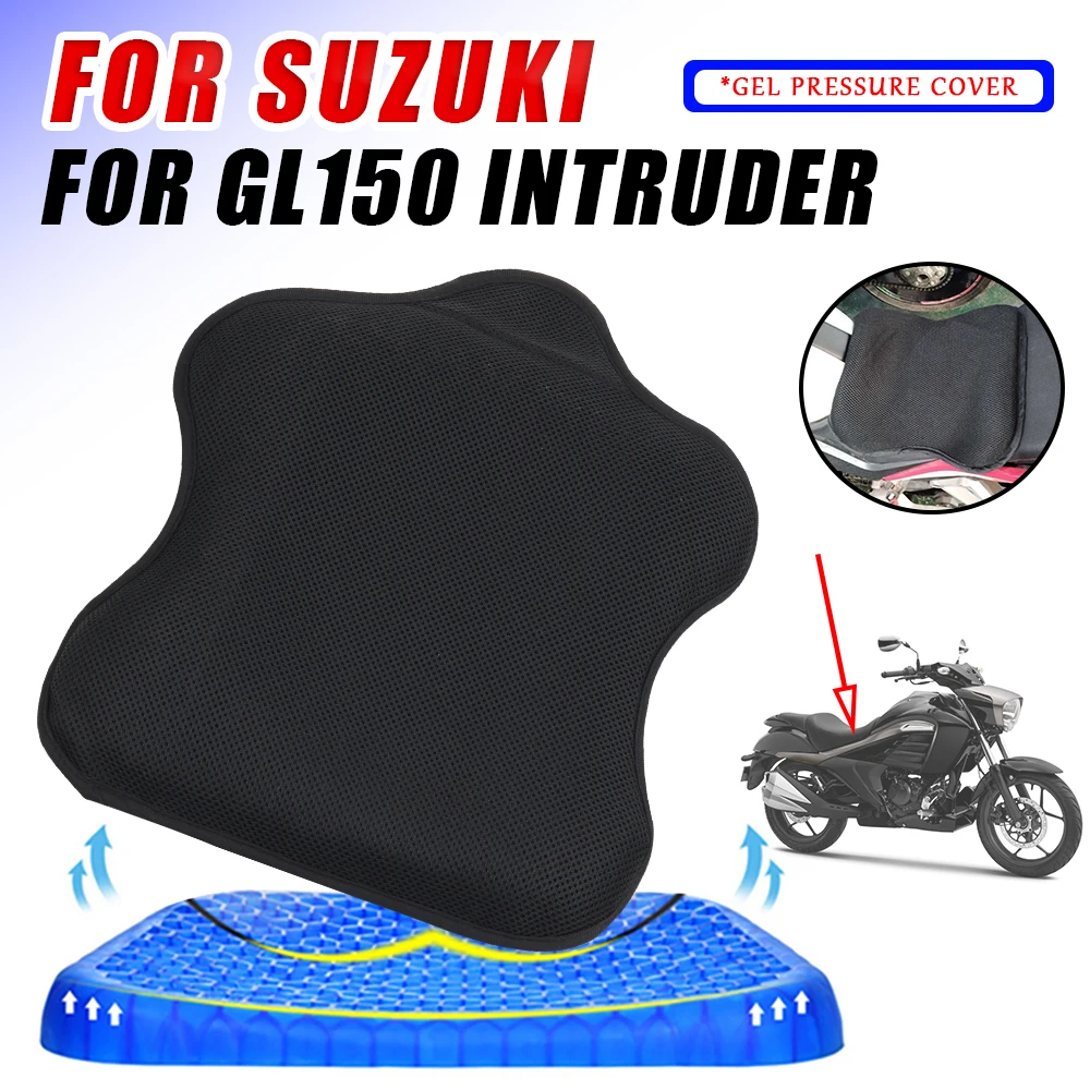 

For Suzuki GL150 Intruder GL 150 2023 Motorcycle Accessories Gel Seat Cushion Breathable Seat Gel Pad Air Pad Cover Cooling Mesh