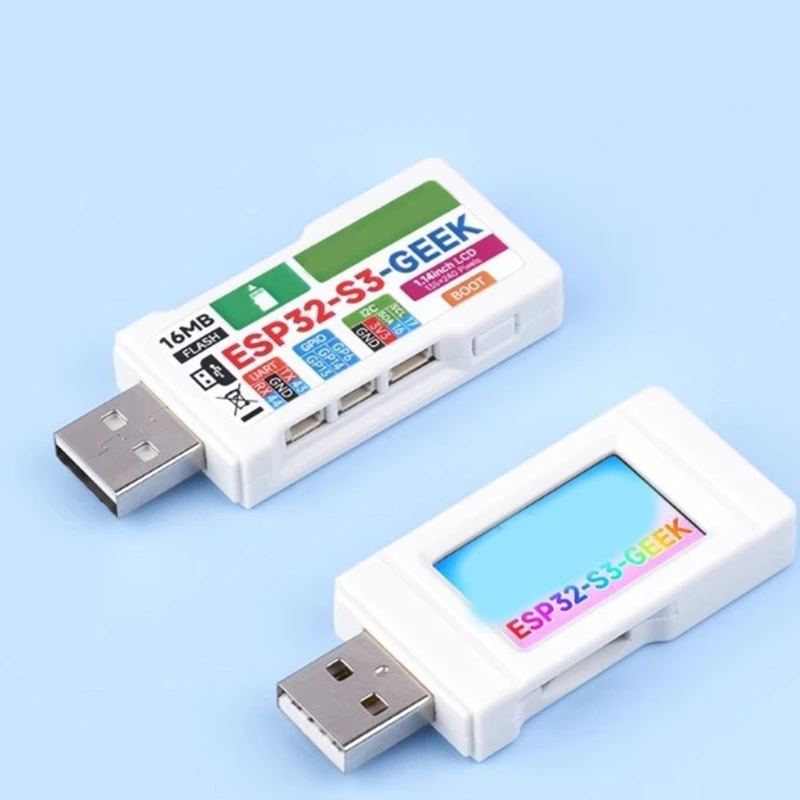 Макетная плата ESP32-S3GEEK с 1 14-дюймовым ЖК-экраном и поддержкой USB Wi-Fi QXNF