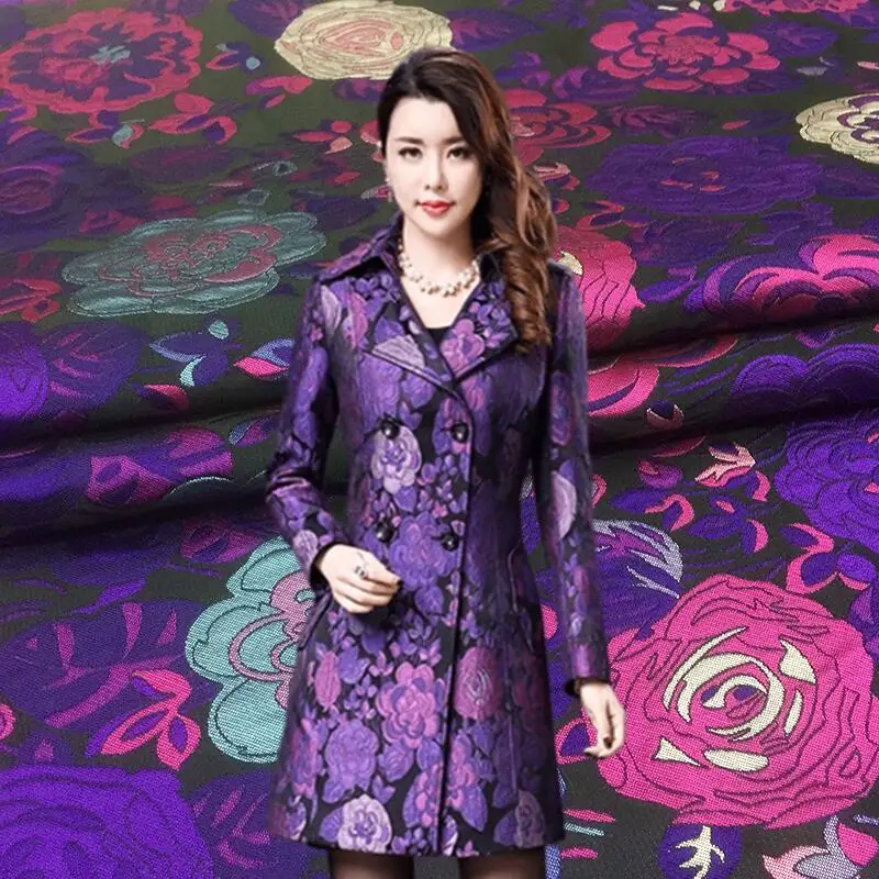 

Three-dimensional Yarn-dyed Brocade Jacquard Fabric Cheongsam for Dress Children's Suit Clothing Material Sewing by the Yard