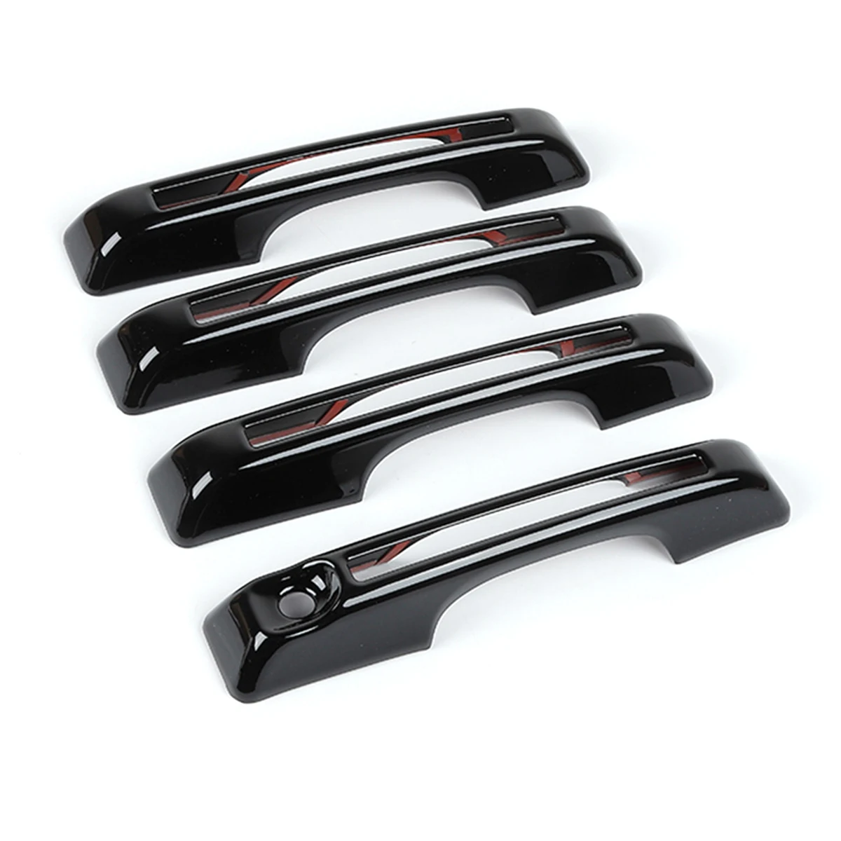 

Накладка на внешнюю дверную ручку автомобиля, декоративная наклейка ABS для Ford Bronco 2021, аксессуары (черный)