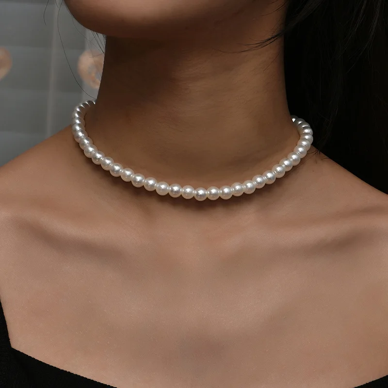 

Simple Natural Freshwater Pearl Clavicle Necklace for Women Gifts Engagement Wedding Creative Necklace Anniversary Gift Jewelry