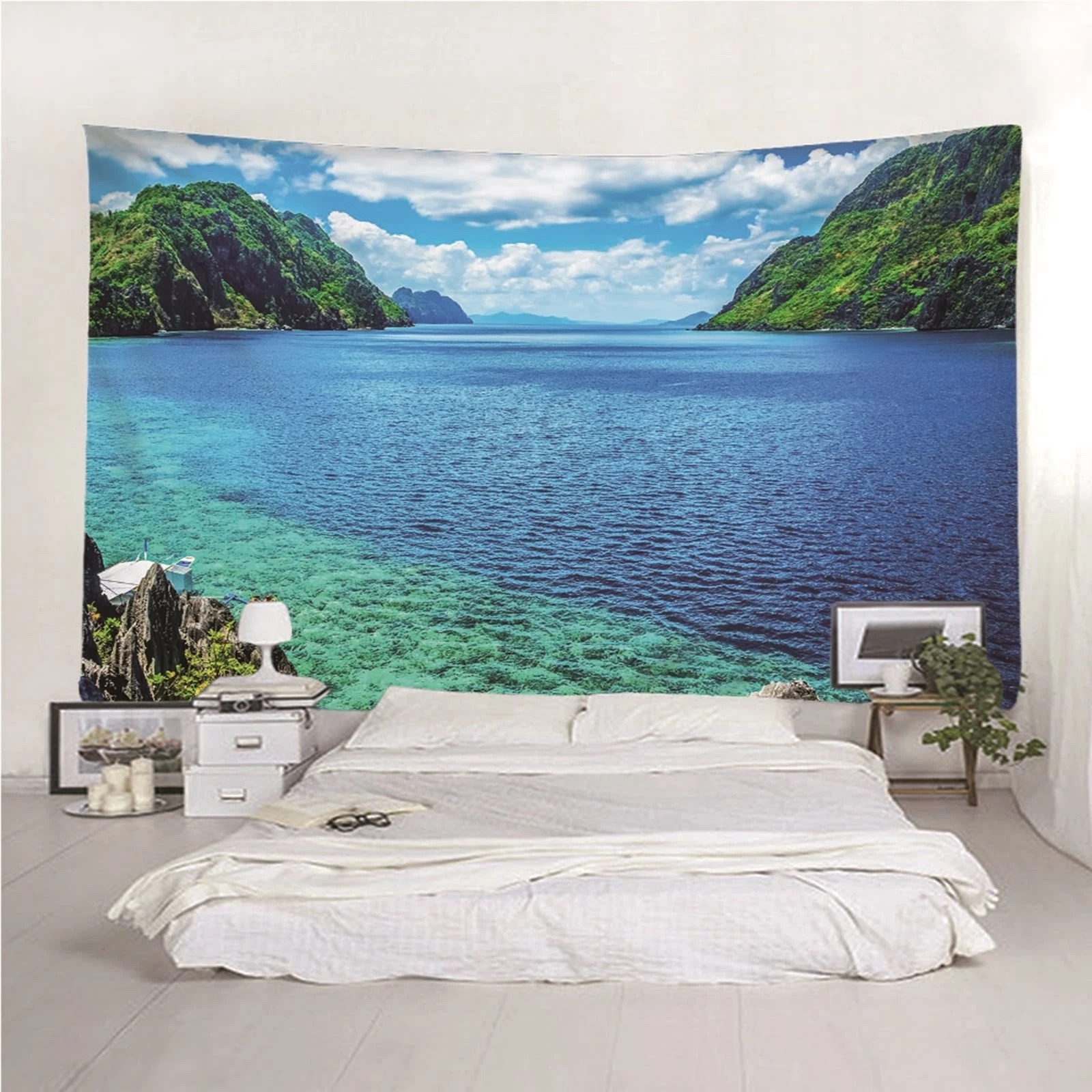 Настенное 3D покрытие разные виды искусства природный пейзаж облако горы и озеро