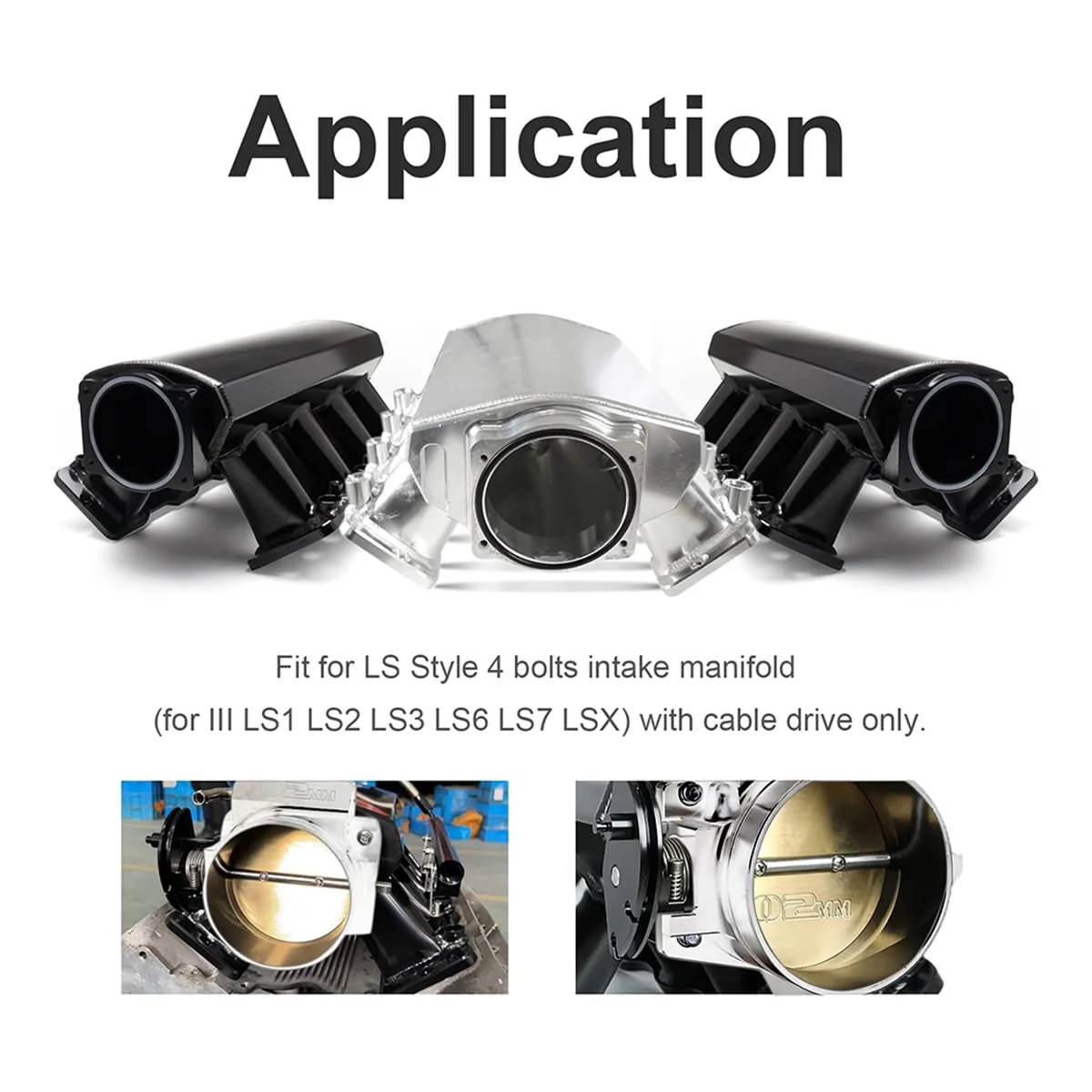 Серебристый корпус дроссельной заслонки 92 мм для LSX LS1 LS2 LS7 Corvette