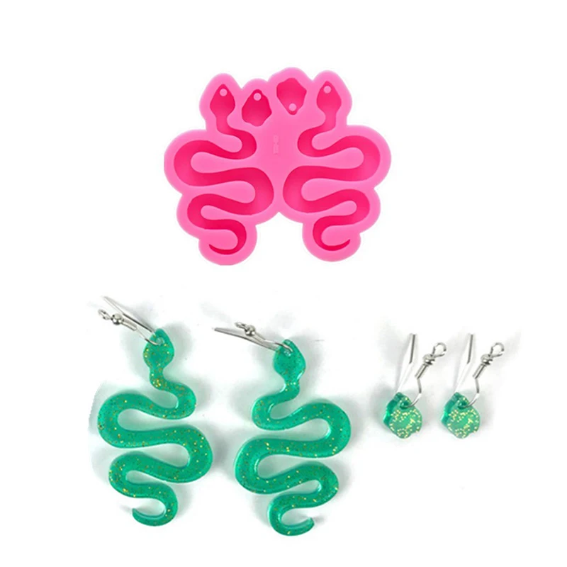 DIY форма для капель брелок в виде змеи серьги ювелирные изделия подвески кулон