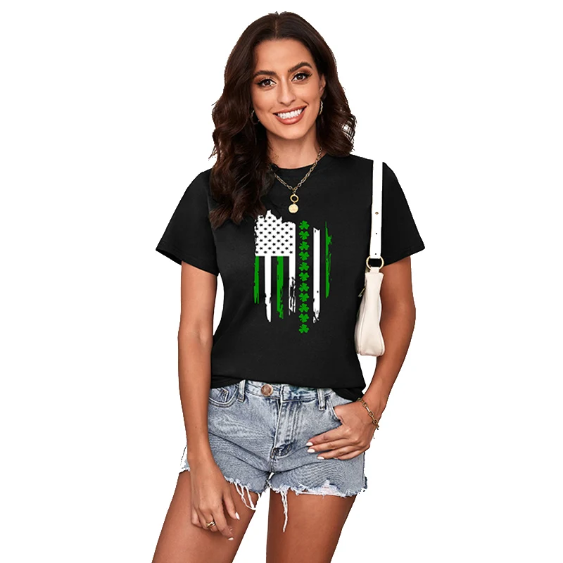 

Summer 100% Cotton T Shirts for Women Short Sleeve O-neck Basic Tops Loose Casual Fashion Print T-Shirts Soft Comfy Female Tees