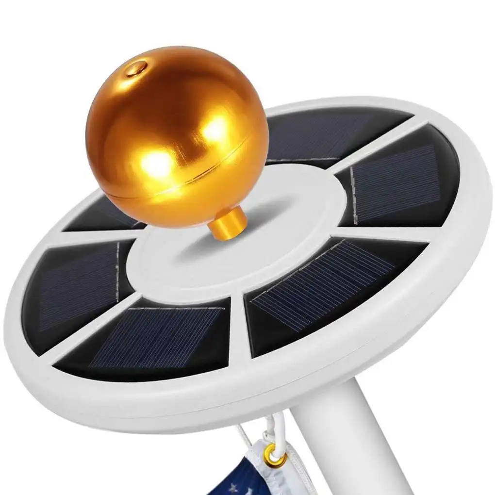 

Флагшток с верхним орнаментом, 3-дюймовый алюминиевый флагшток, водонепроницаемый декоративный шар, золотой флагшток, шар для