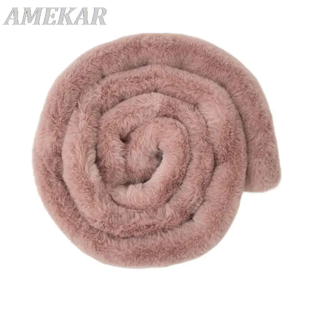 Women Winter High Quality Faux Rabbit Fur Coat Luxury Long Fur Coat Loose Lapel OverCoat Thick Warm Plus Size Female Plush Coats