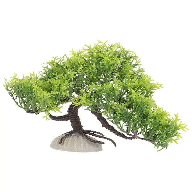 

Fish Tank Small Tree Decoration Artificial Plastic Pine Tree Model Fake Plants Fish Tank Ornament