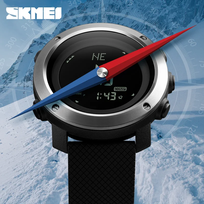 

New Fashion Men's Digital Watch Top Brand SKMEI Men Wrist watch Luxury Compass Weather Forecast Electronic Bracelet Clock Male