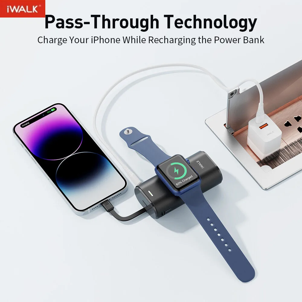 iWALK Power Banks Портативное быстрое зарядное устройство для аккумулятора Iphone Powerbank 9000