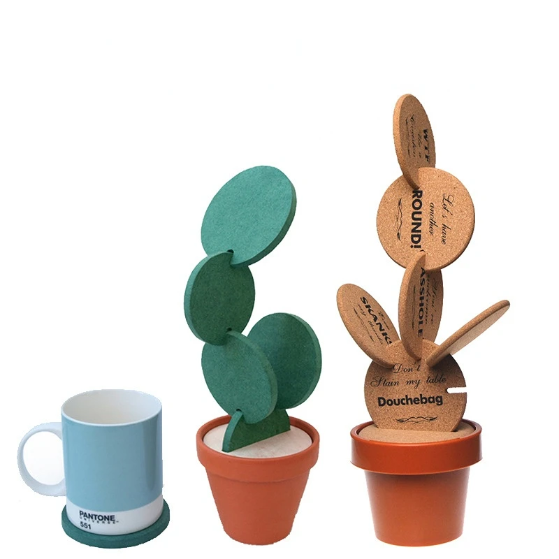 

Creative Coaster DIY Cactus Coaster Heat Insulation Environmental Protection Tea Mat Placemat Desktop Decoration